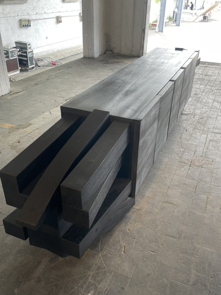 Angular Wood Bench