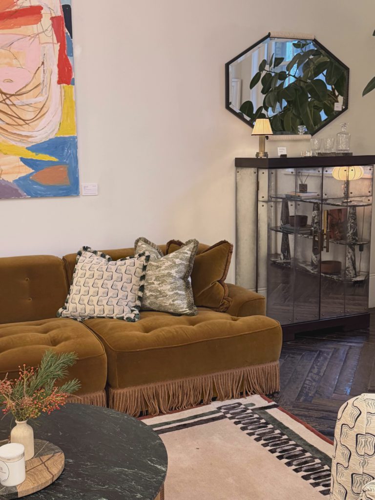 Velvet Sofa Gallery Corner