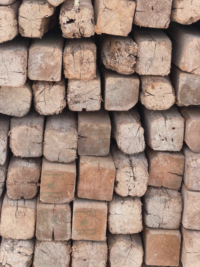 Stacked Timber Blocks