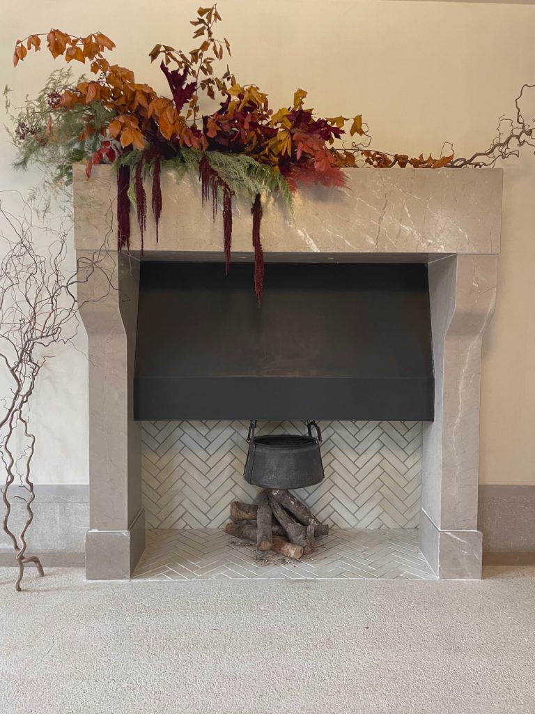 Stone Fireplace Alcove
