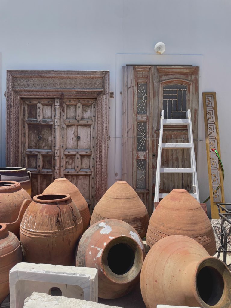 Antique Doors And Clay Jars