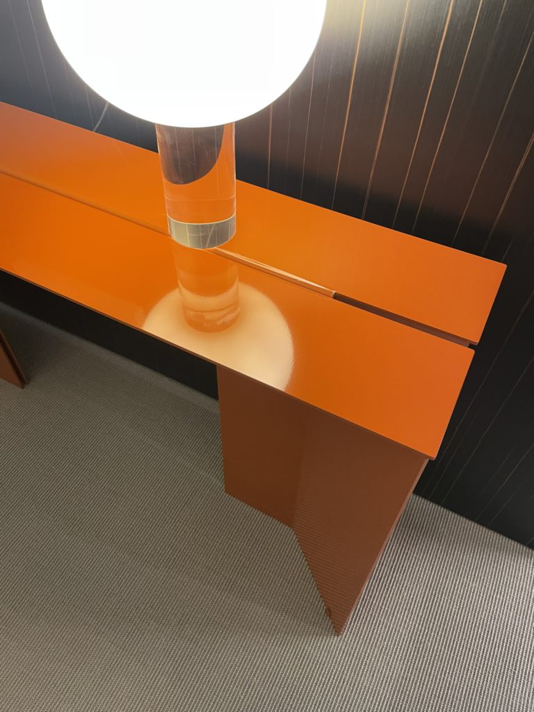 Sculptural Orange Console