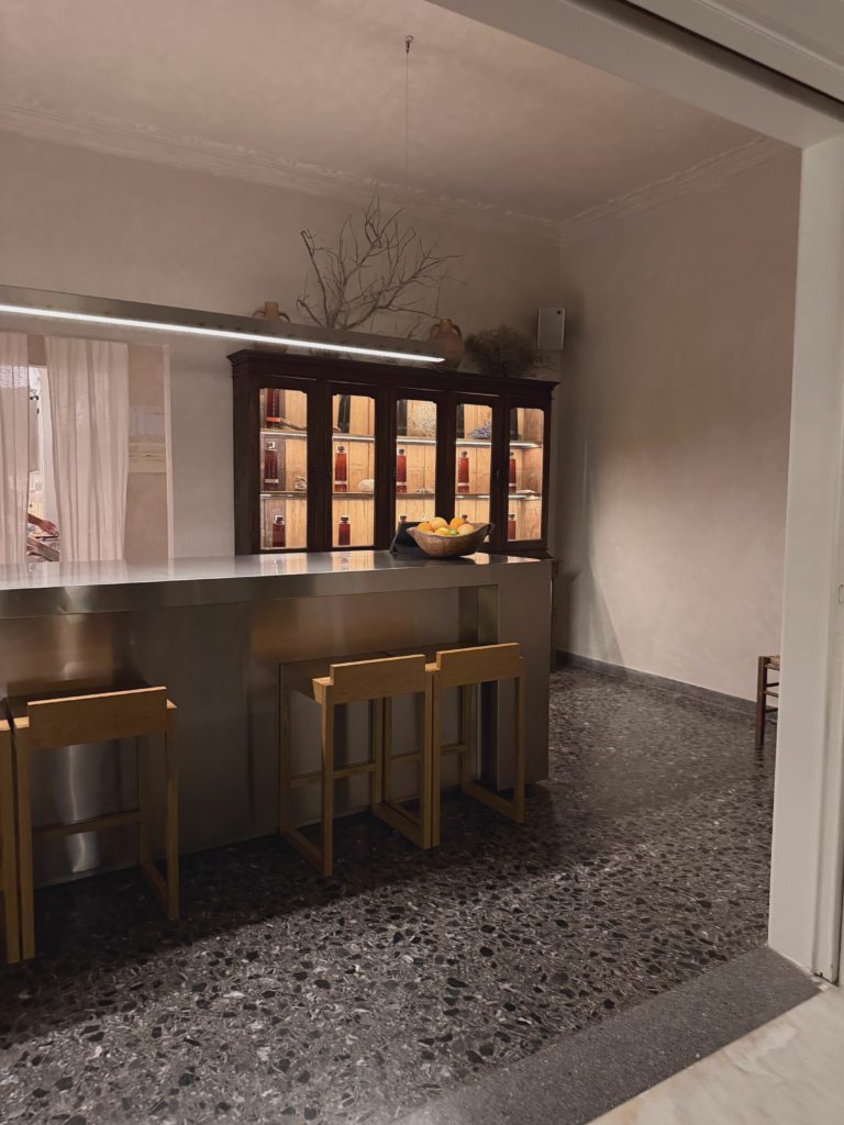 Warm-Lit Bar Counter