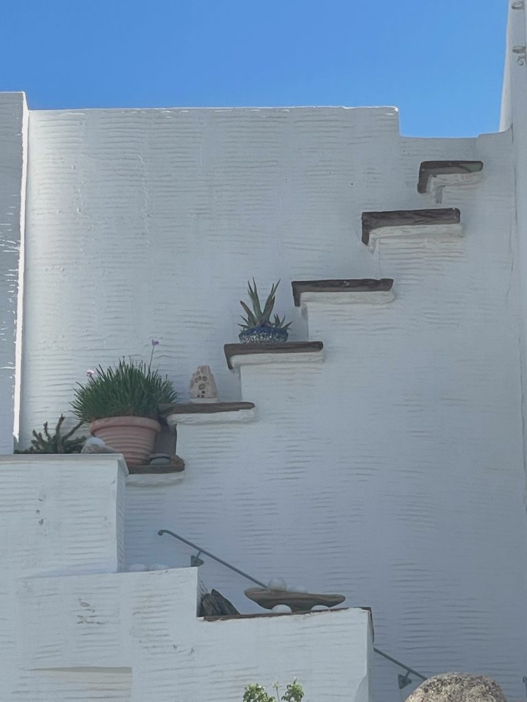 Whitewashed Exterior Stair