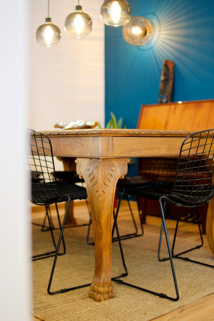 Blue-Walled Dining Corner