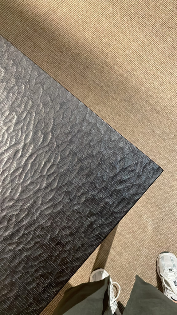 Textured Leather Bench