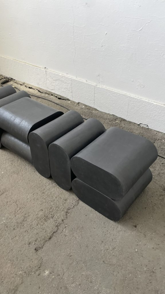 Concrete Floor Ottomans