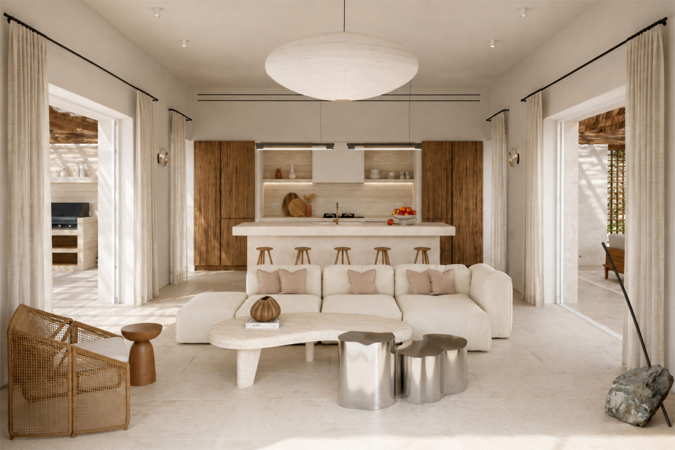 ANTIPAROS VILLAS - TAMARISK - LIVING ROOM