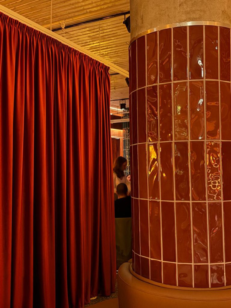 ORANGE VELVET CURTAIN