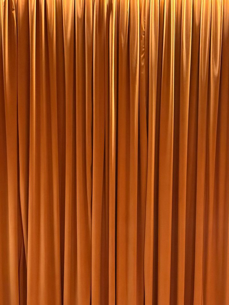 Orange Velvet Curtain
